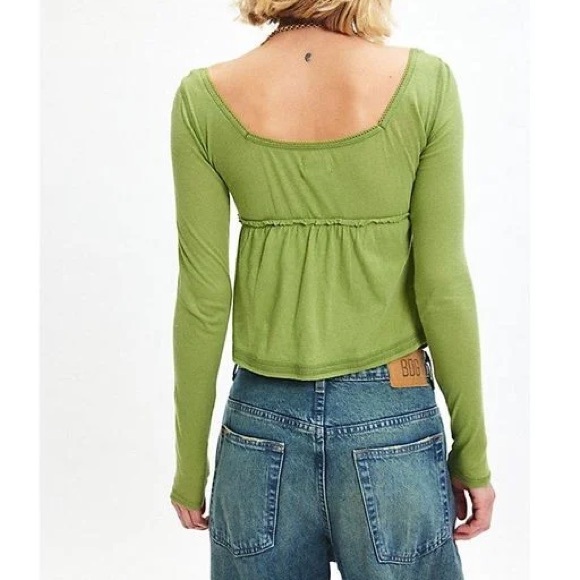 NWT UO BDG Brittney Long Sleeve Babydoll Top - Picture 2 of 6